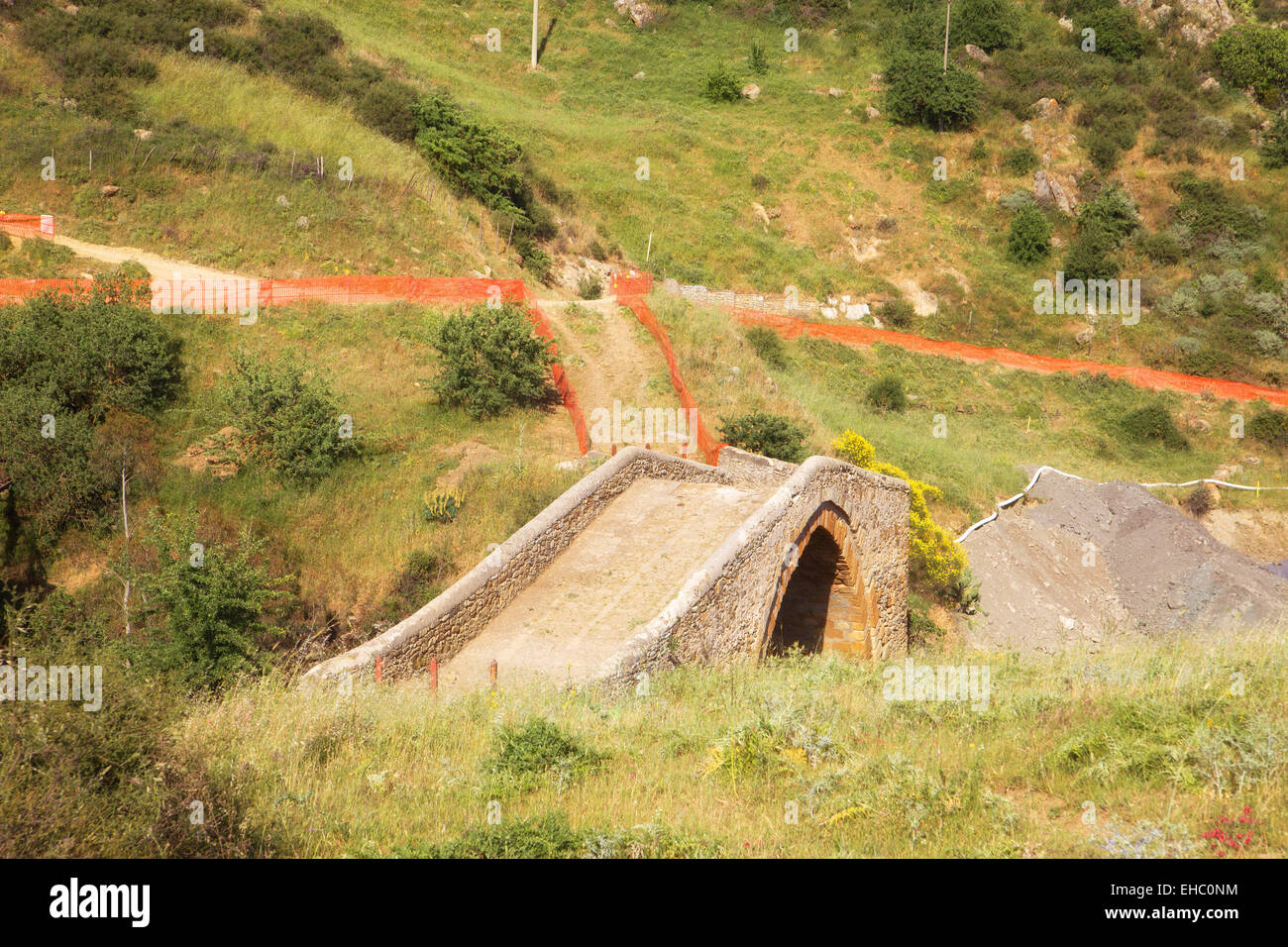 Cerami medieval bridge. Sicily Stock Photo - Alamy