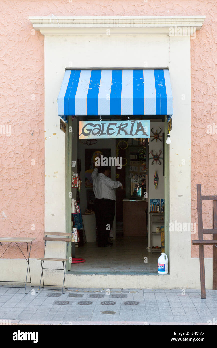 Entrance to art gallery, shop, cafe in Ponce, Puerto Rico Stock Photo