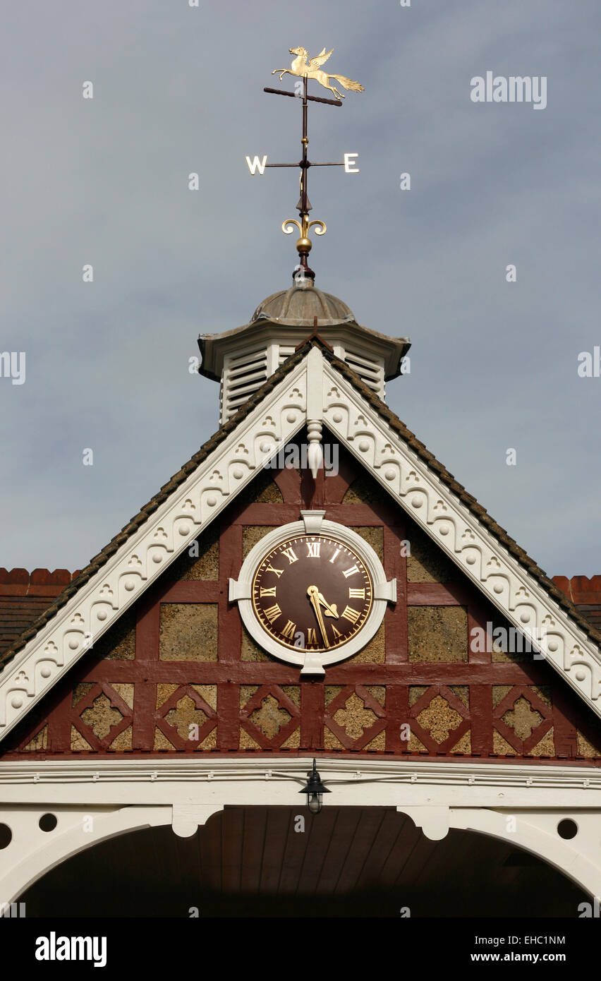 Bletchley Park gatehouse roof with clock Milton Keynes buckingamshire