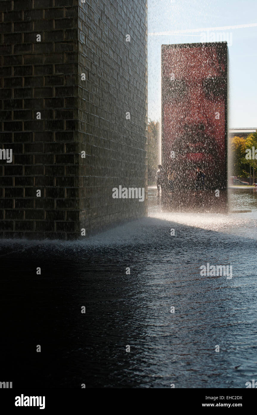 Crown Fountain in Chicago Stock Photo