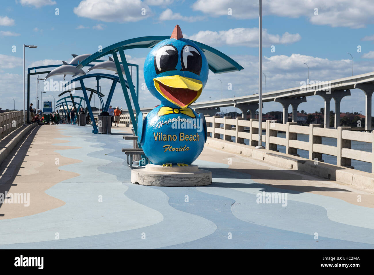Vilano Beach Pier/ St. Augustine Marina, Vilano Beach, Florida Stock Photo