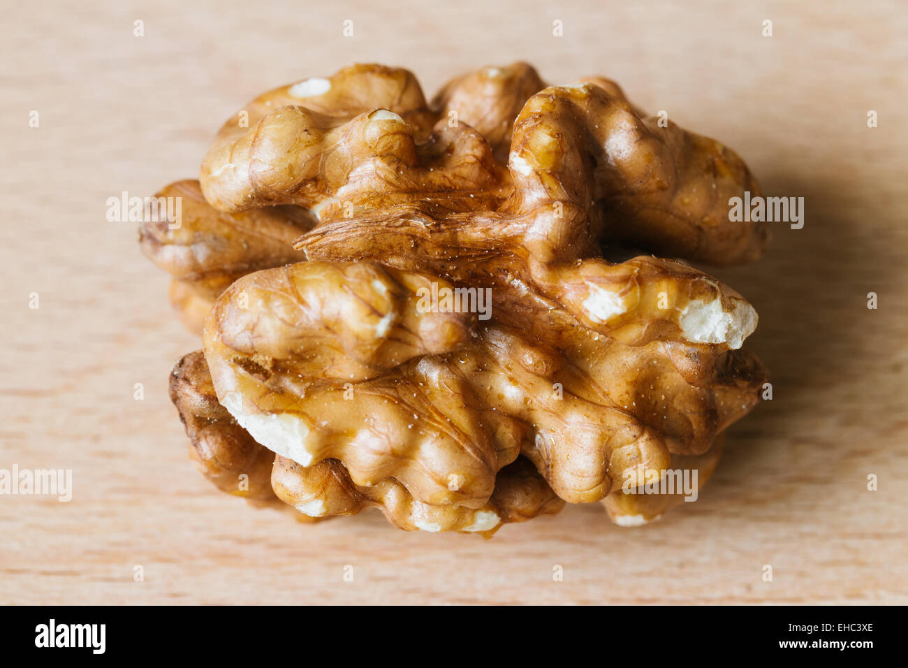 walnut kernel closeup macro texture Stock Photo
