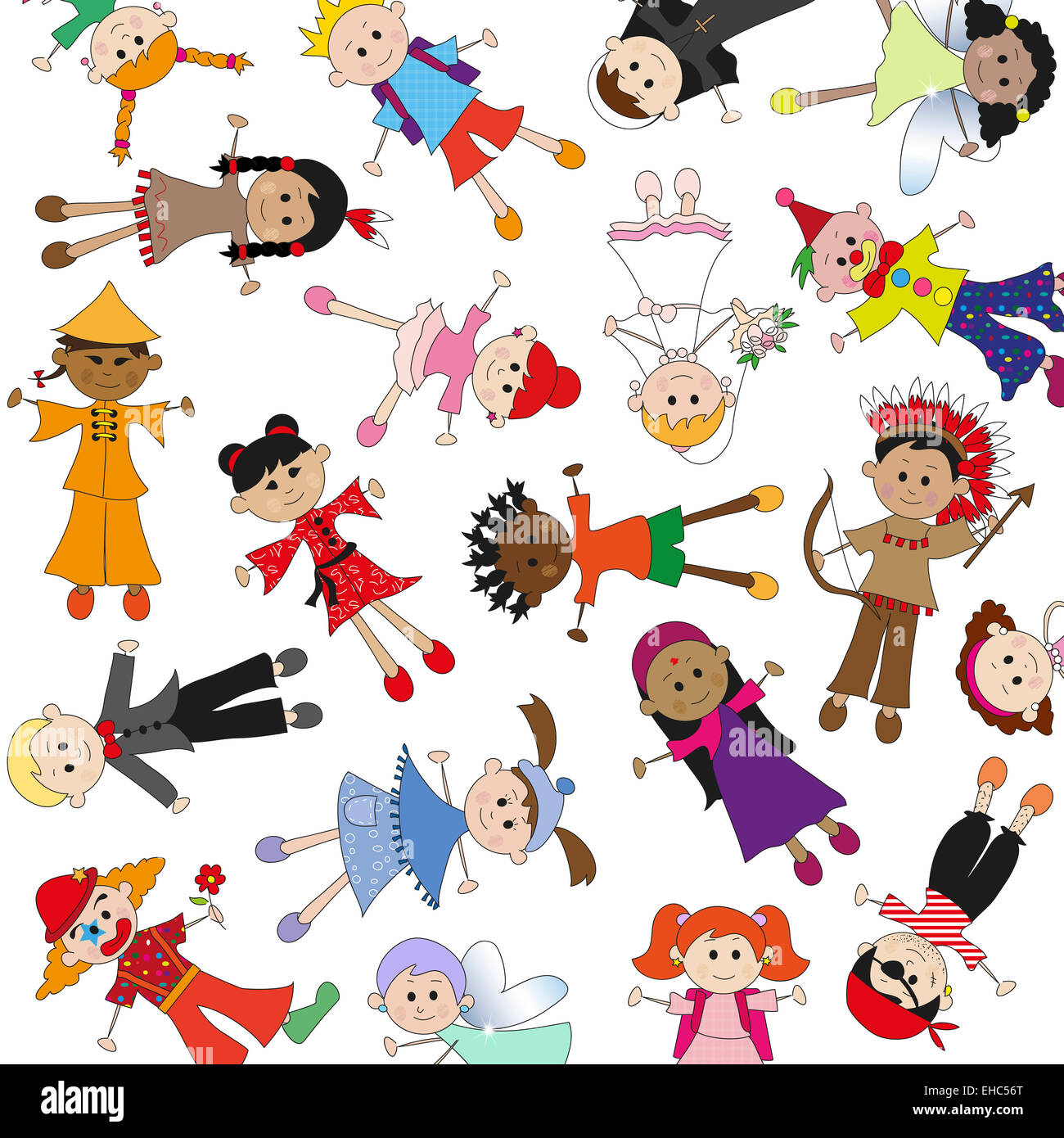 illustration of children background in white background Stock Photo - Alamy