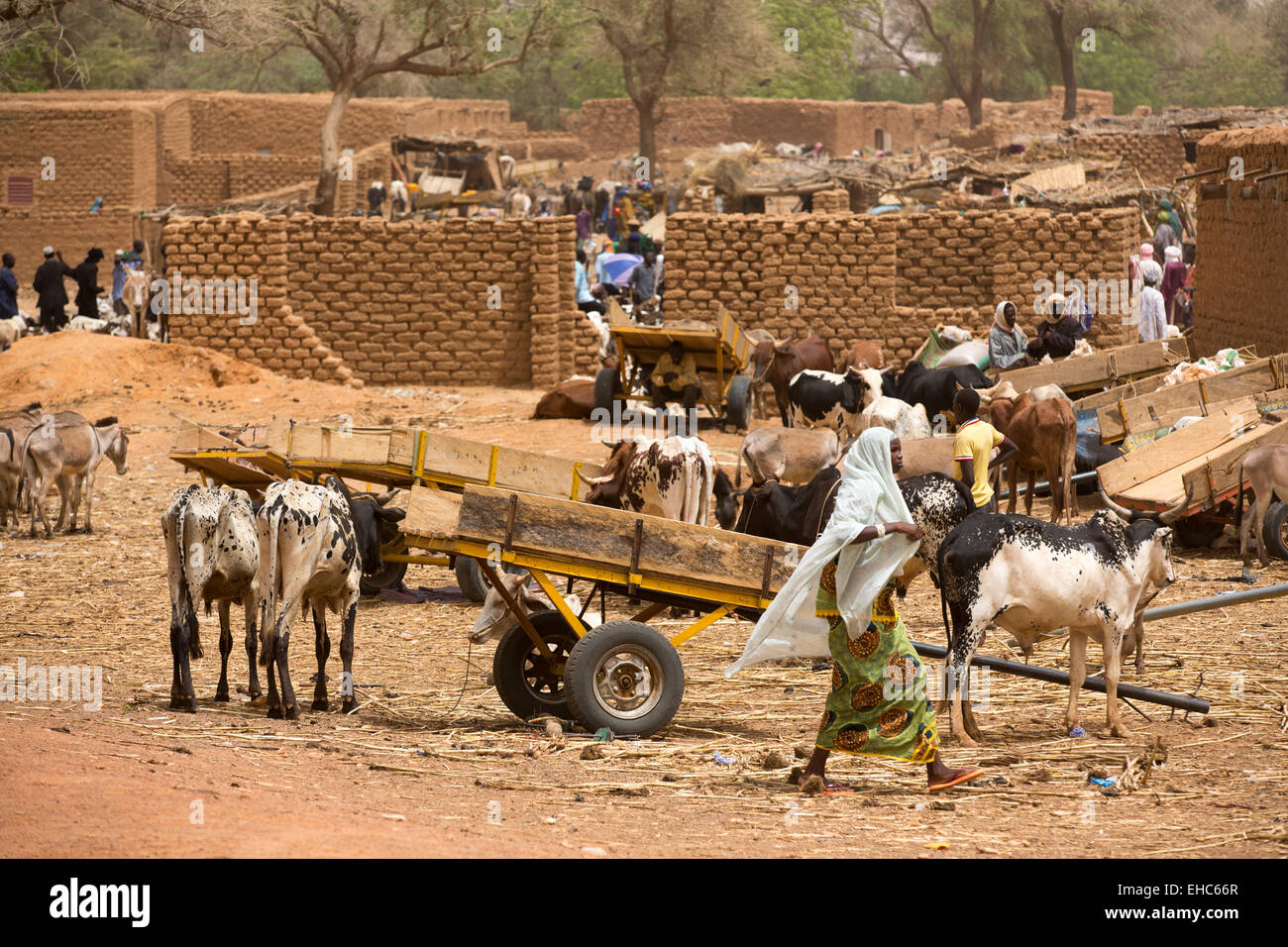 A market near Tera, Niger. Stock Photo