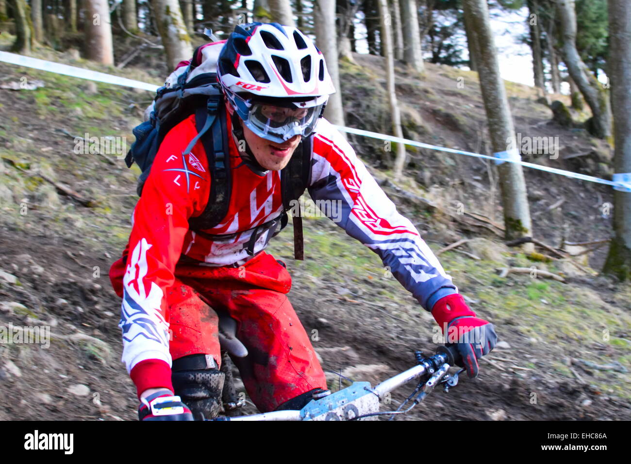 Rider during the POC Scottish Enduro in Innerleithen, Scottish Borders ...