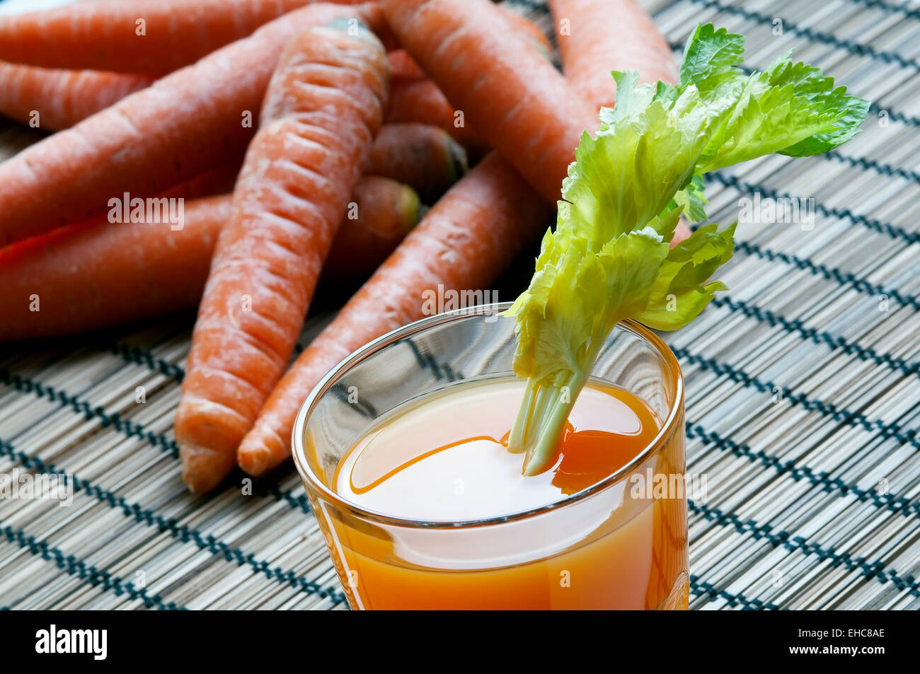 Carrots are an excellent source of beta-carotene, an antioxidant very effective in combating free radicals Stock Photo