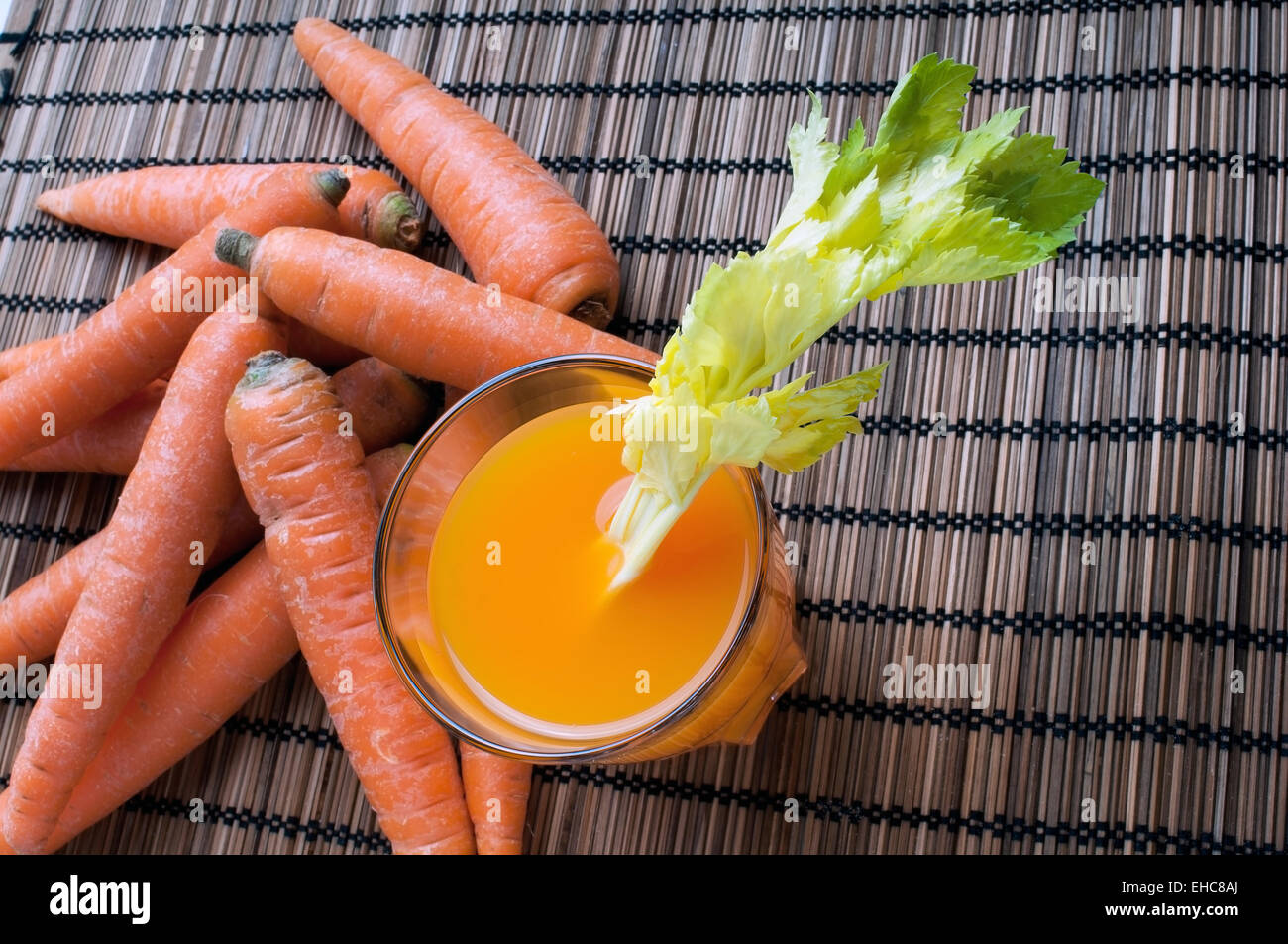 Carrots are an excellent source of beta-carotene, an antioxidant very effective in combating free radicals Stock Photo