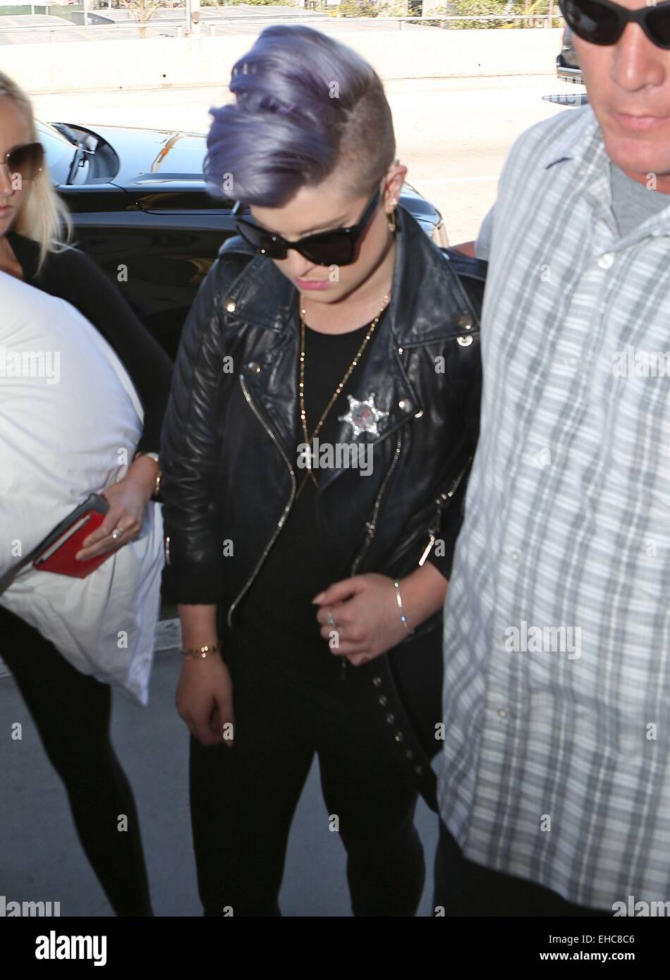 Kelly Osbourne arrives at Los Angeles International (LAX) airport Featuring: Kelly Osbourne Where: Los Angeles, California, United States When: 06 Sep 2014 Stock Photo