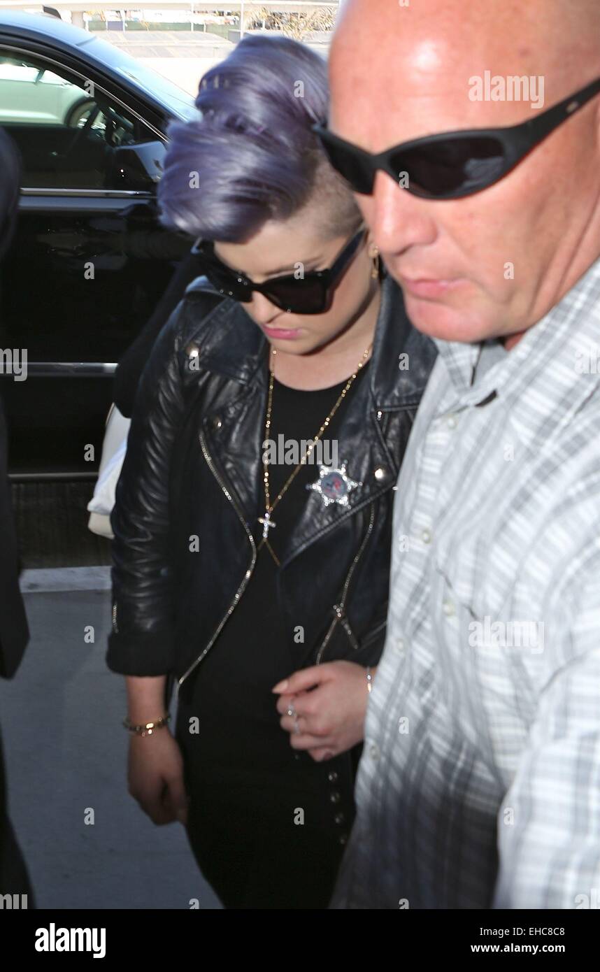 Kelly Osbourne arrives at Los Angeles International (LAX) airport Featuring: Kelly Osbourne Where: Los Angeles, California, United States When: 06 Sep 2014 Stock Photo