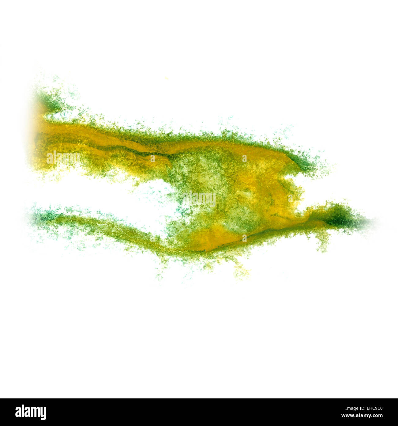 Abstract green, yellow watercolor background for your design ins Stock ...