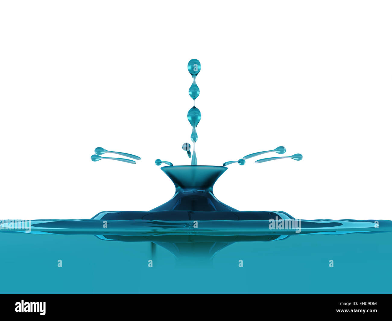 Splash and splatter of blue fluid with droplets and waves Stock Photo Alamy