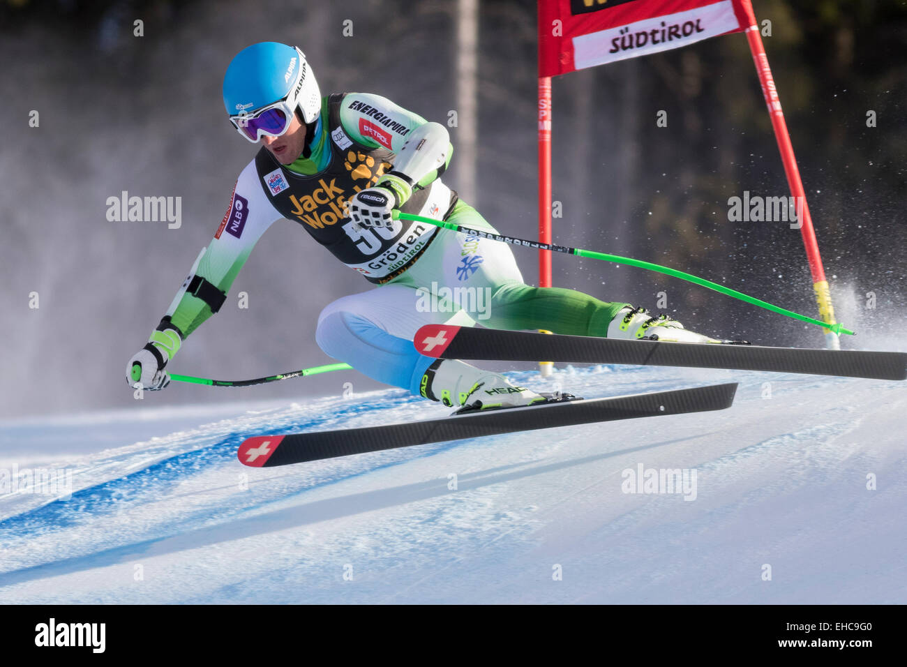 Val Gardena, Italy 20 December 2014. PERKO Rok (Slo) competing in the Audi FIS Alpine Skiing World Cup Super-G race Stock Photo