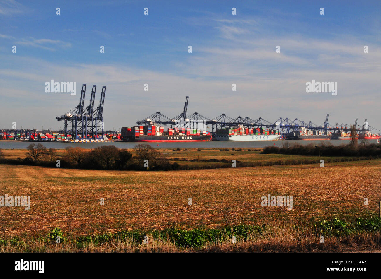 Felixstowe Docks Stock Photo