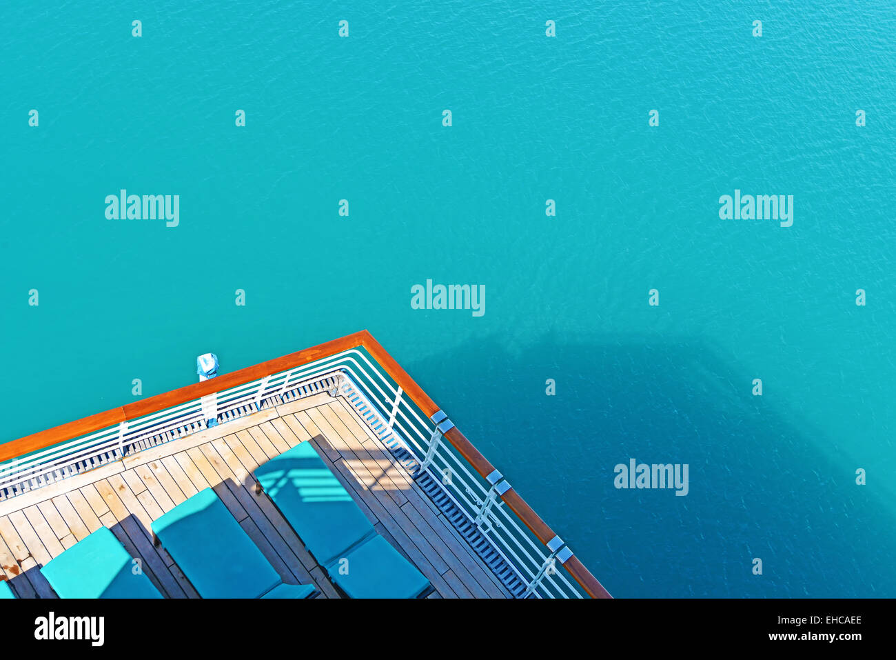 Cruise Ship Deck Railing View Stock Photo - Alamy
