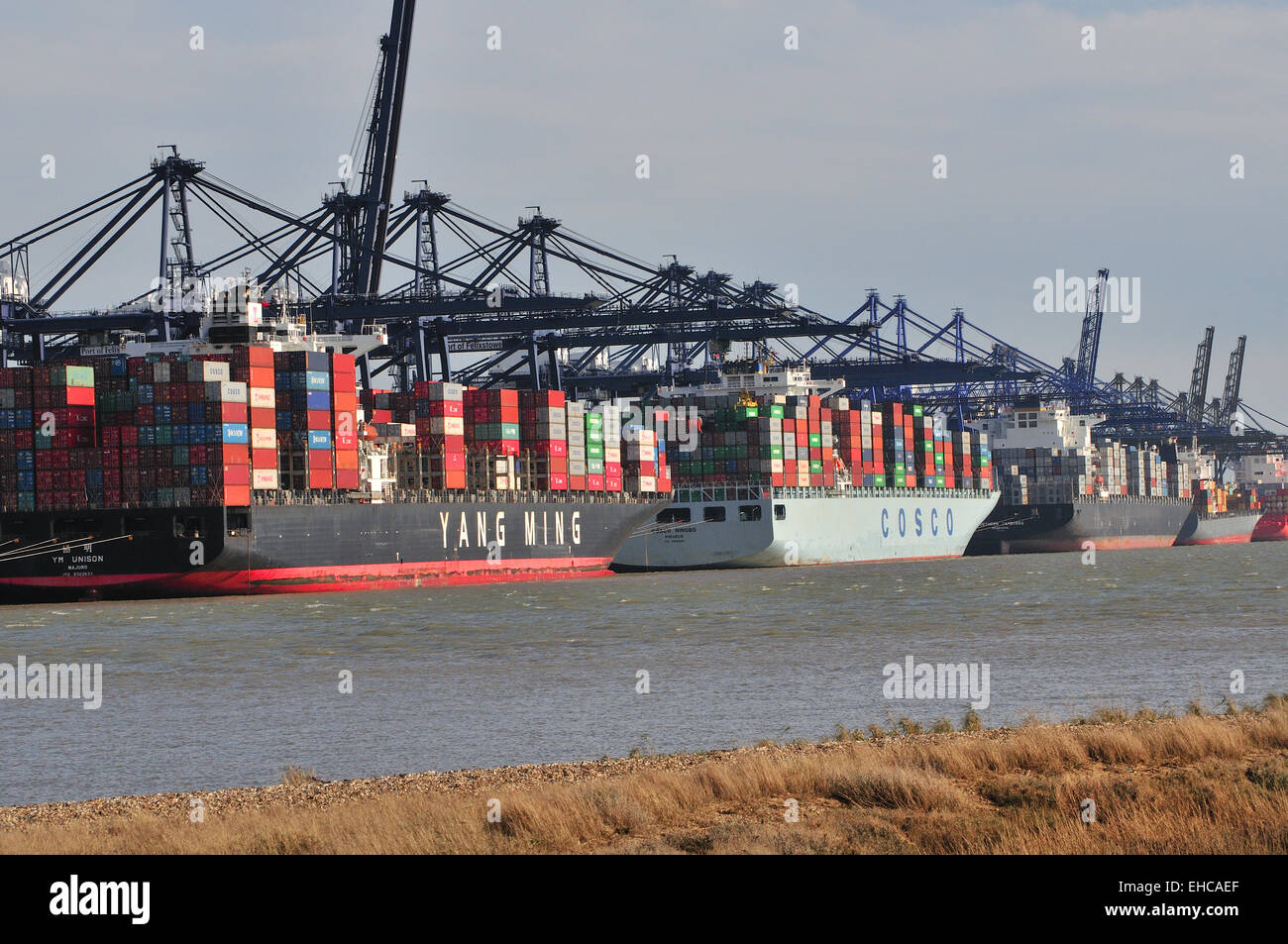 Felixstowe Docks Stock Photo