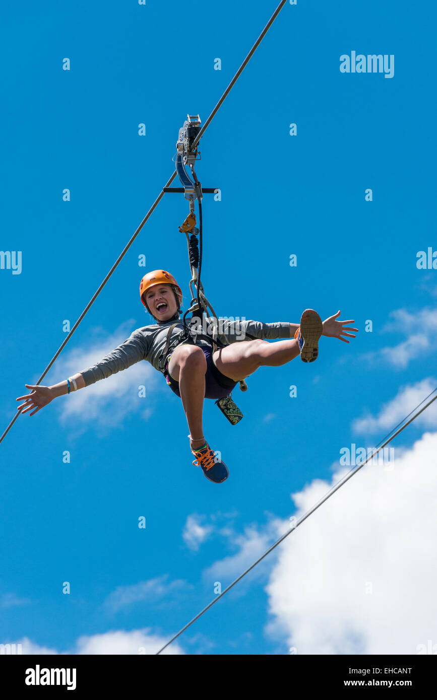 Tenmile Flyer Zipline, Breckenridg Ski Resort, Breckenridge, Colorado Stock Photo Alamy