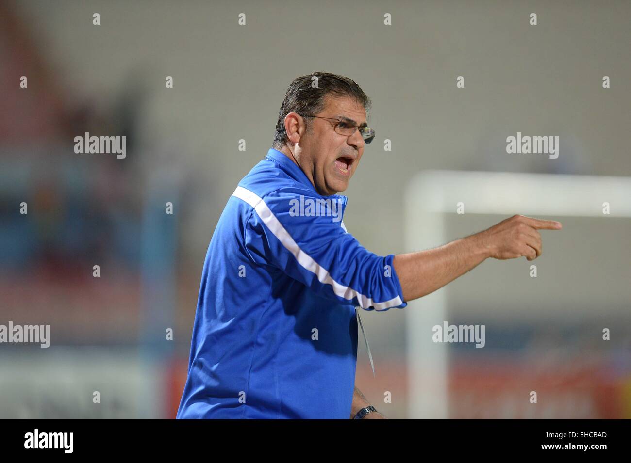 Kuwait City, Kuwait. 11th Mar, 2015. Mohammad Ebrahim, coach of Kuwait