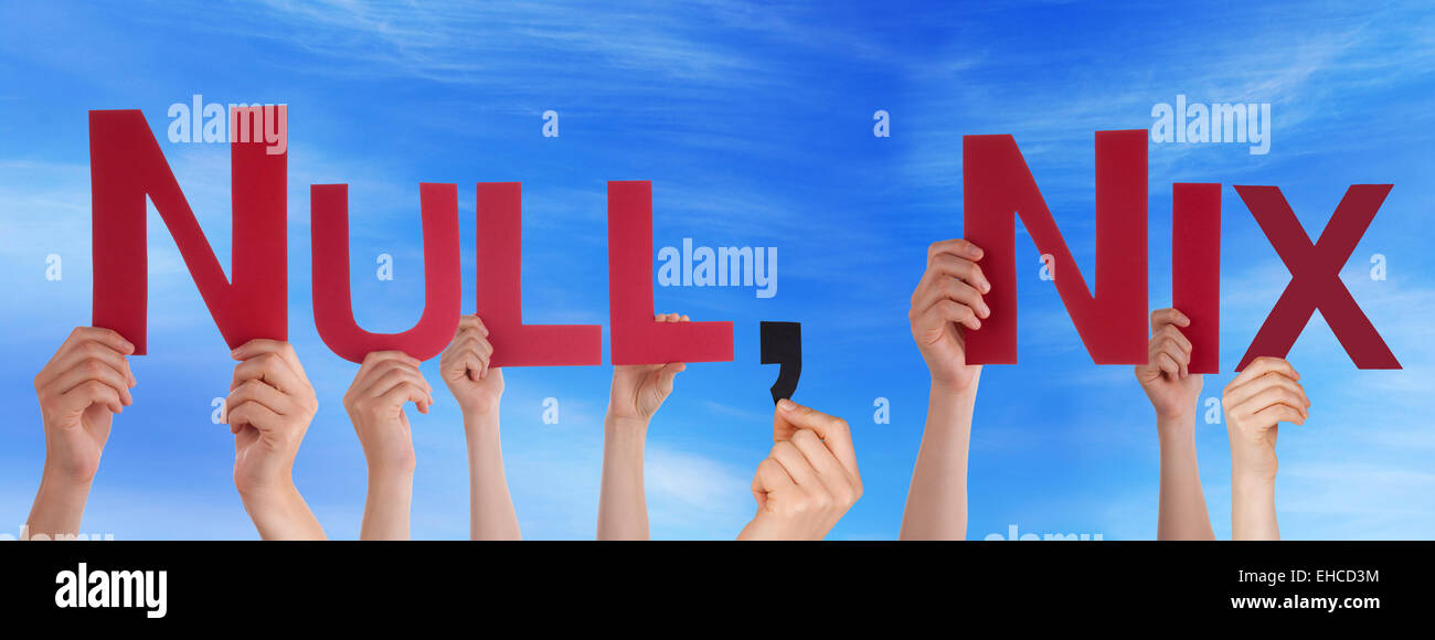 Many Caucasian People And Hands Holding Red Straight Letters Or