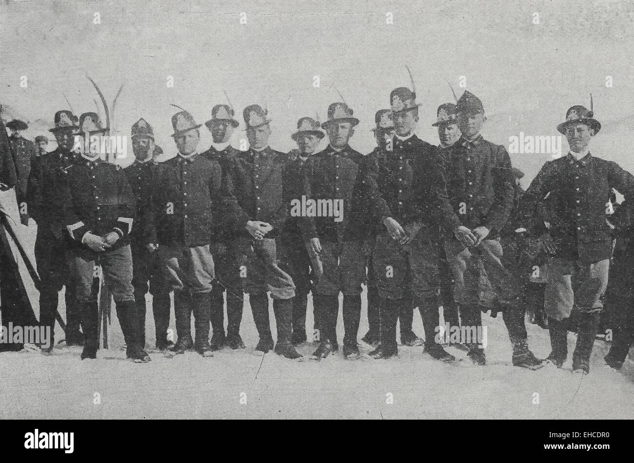 Alpine Chasseurs of the Italian Army, circa 1915 Stock Photo