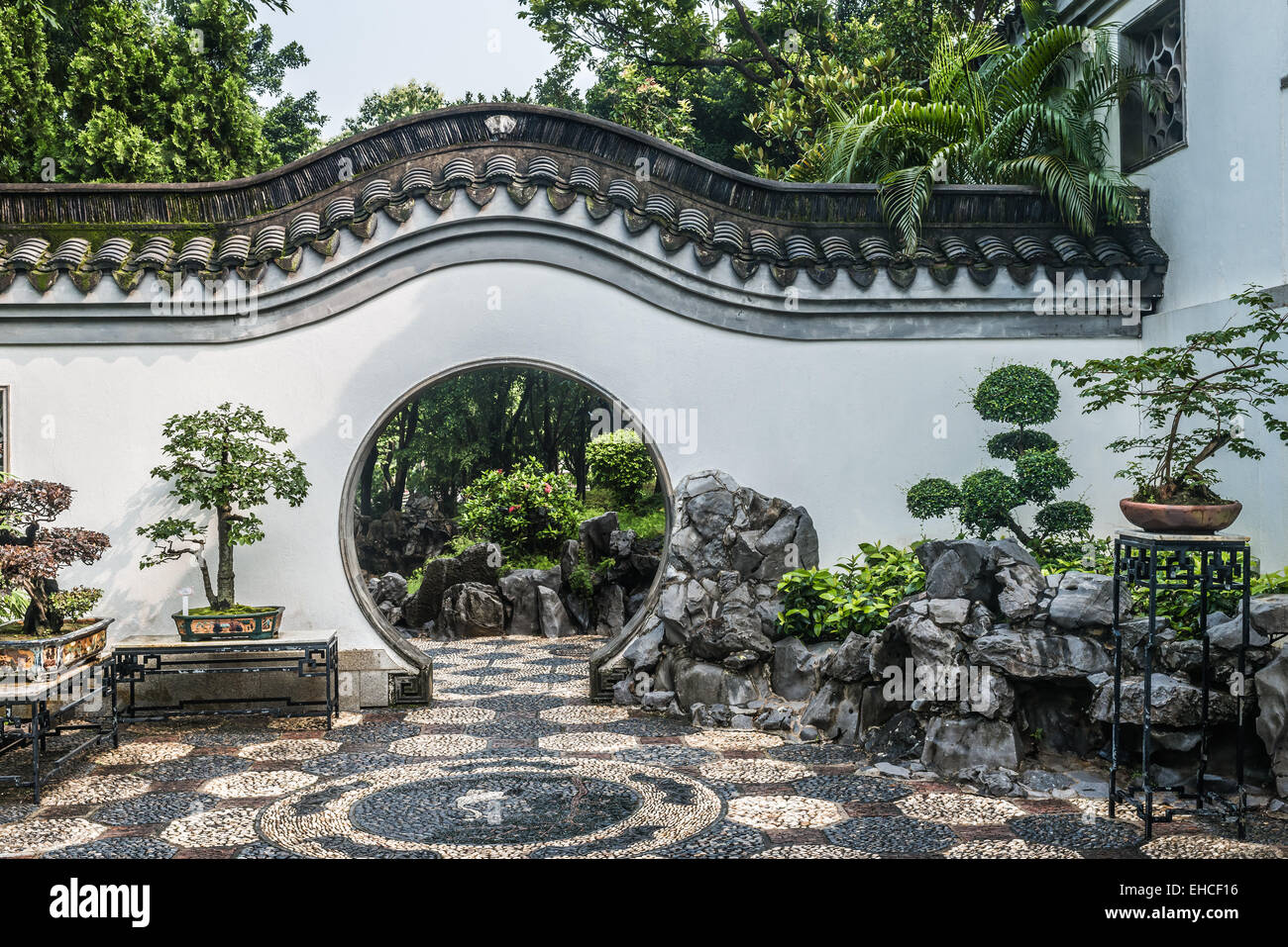 bonsai garden Kowloon Walled City Park in Hong Kong Stock Photo Alamy