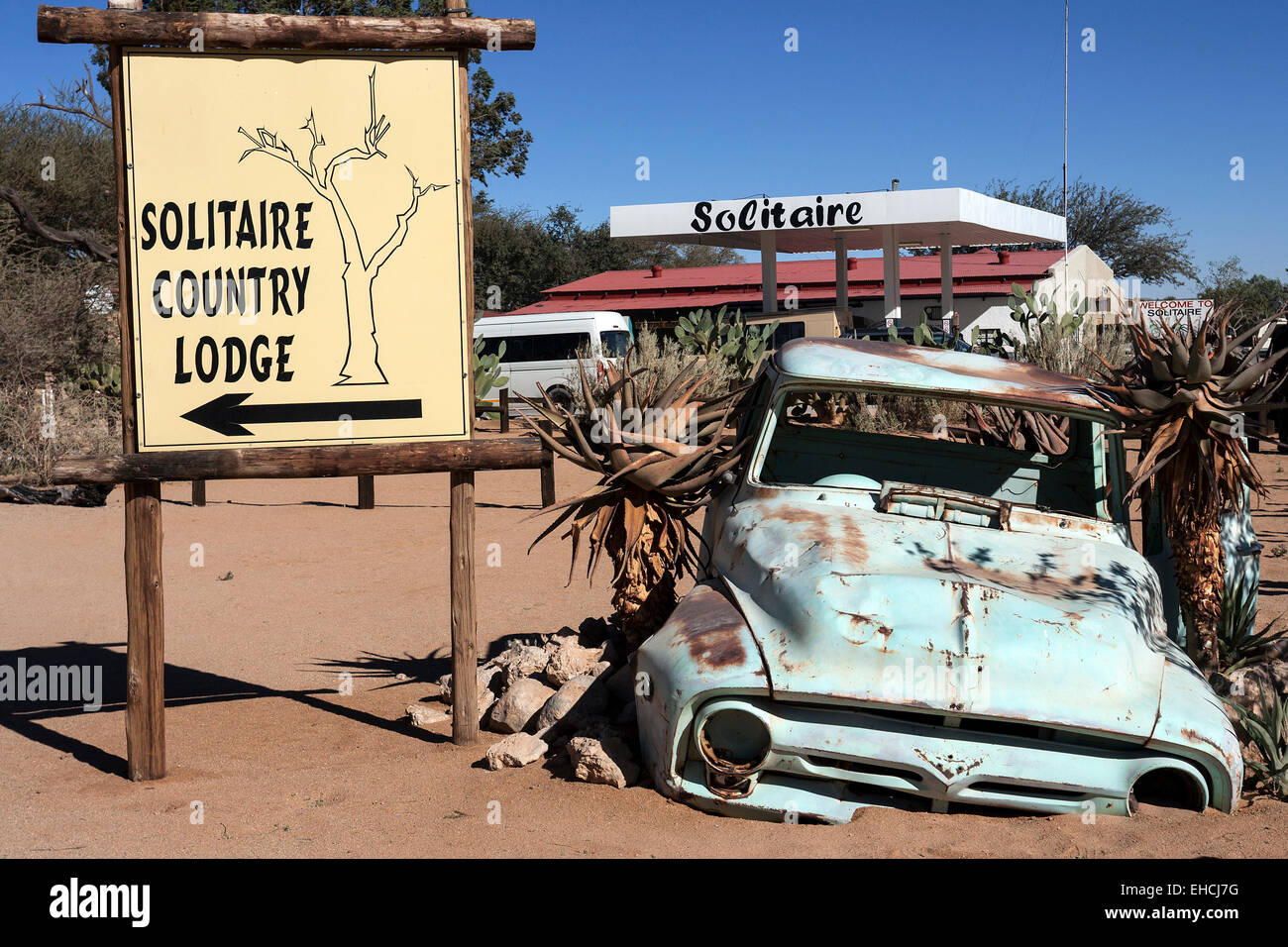 Car wreck in Solitaire, Namibia Stock Photo - Alamy