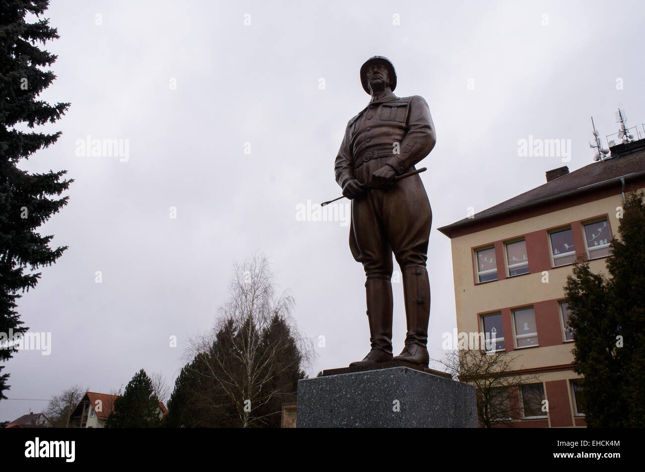 General Smith Patton statue Stock Photo Alamy