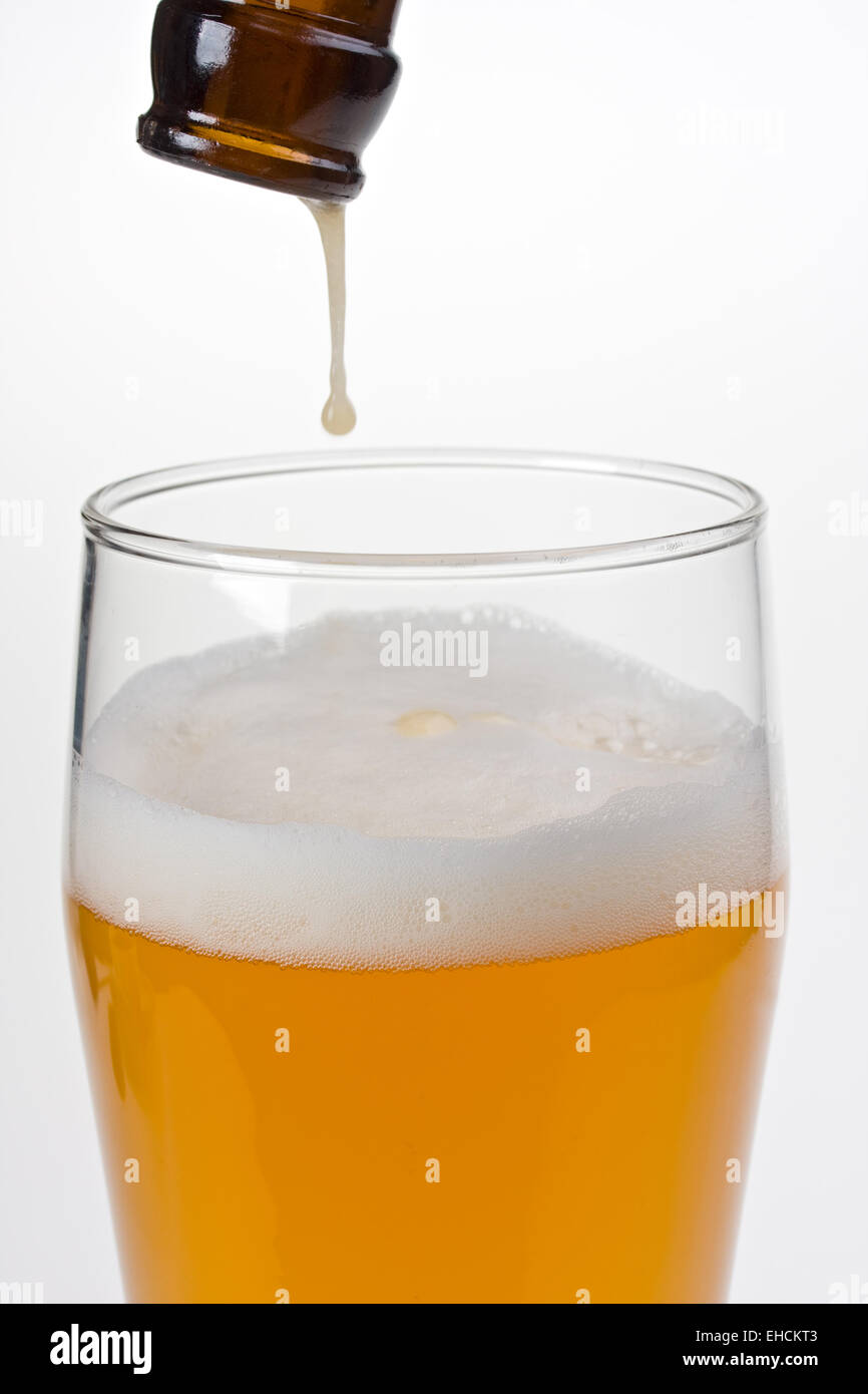 the last drop of wheat beer Stock Photo