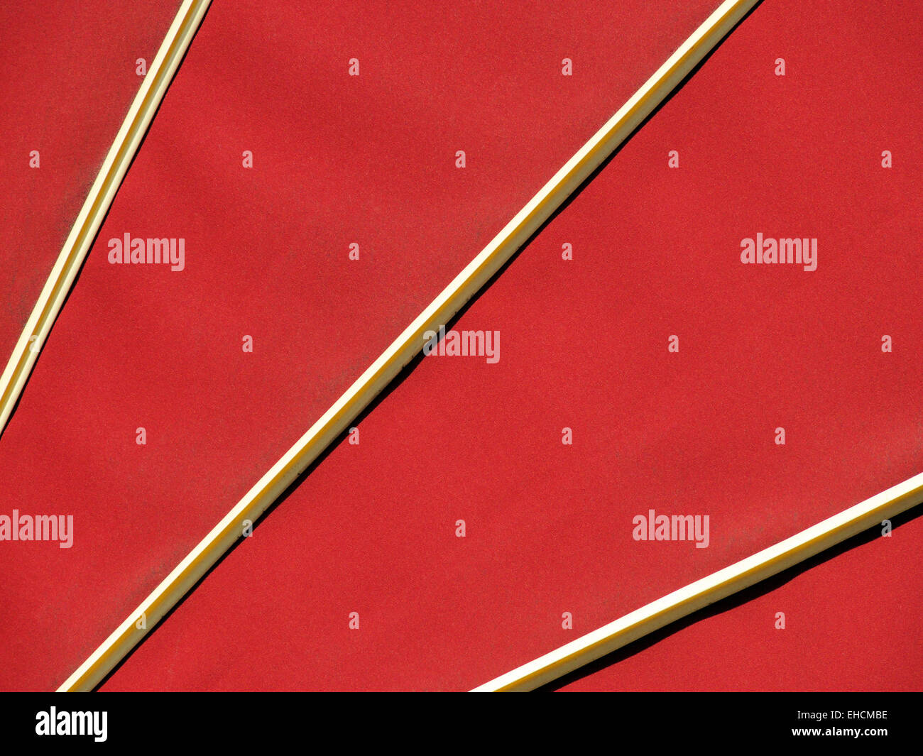 Red canvas blind Stock Photo