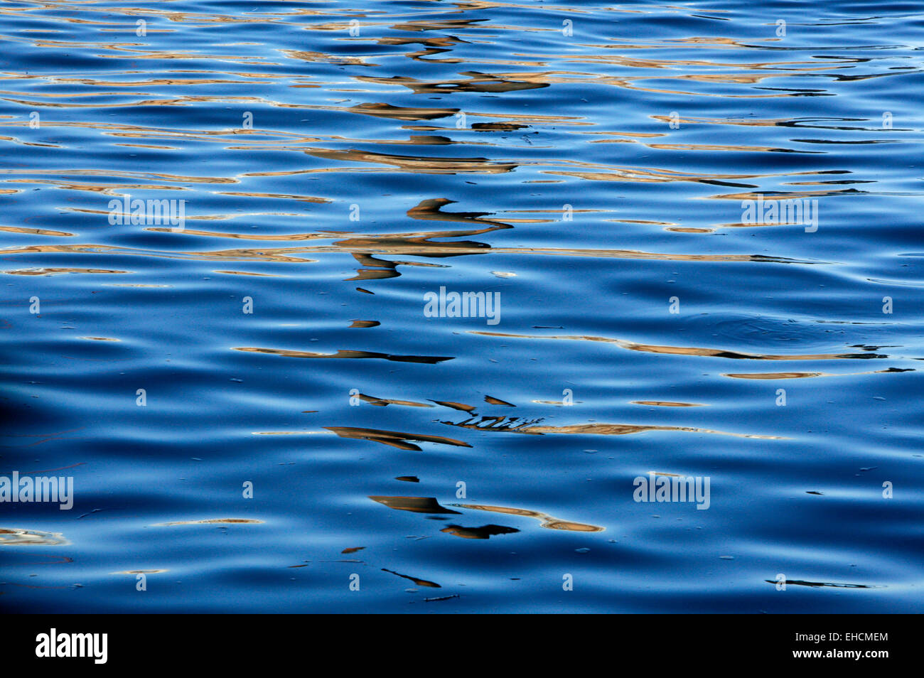 Ripples in the River Thames reflecting the Lots Road Power Station, Sands End, London, UK Stock Photo