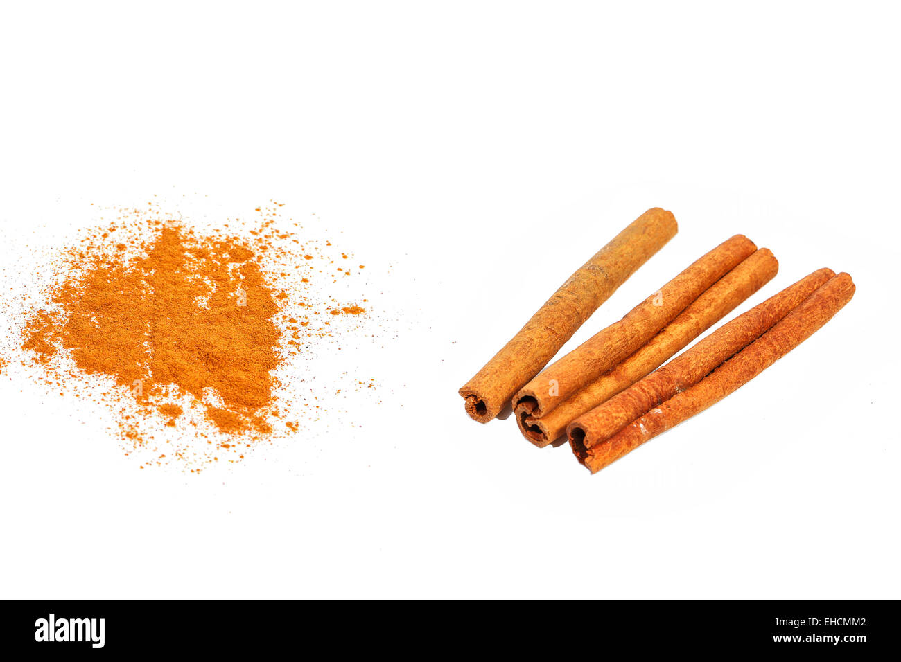 Cinnamon sticks and powder Stock Photo Alamy