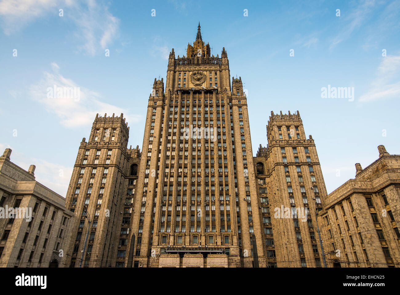 Building of the Foreign Office, Stalin Tower, Moscow, Russia Stock Photo