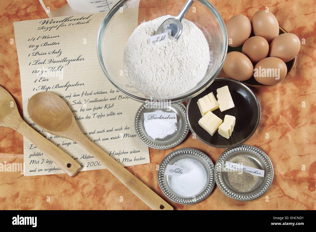 Baking Ingredients Stock Photo Alamy