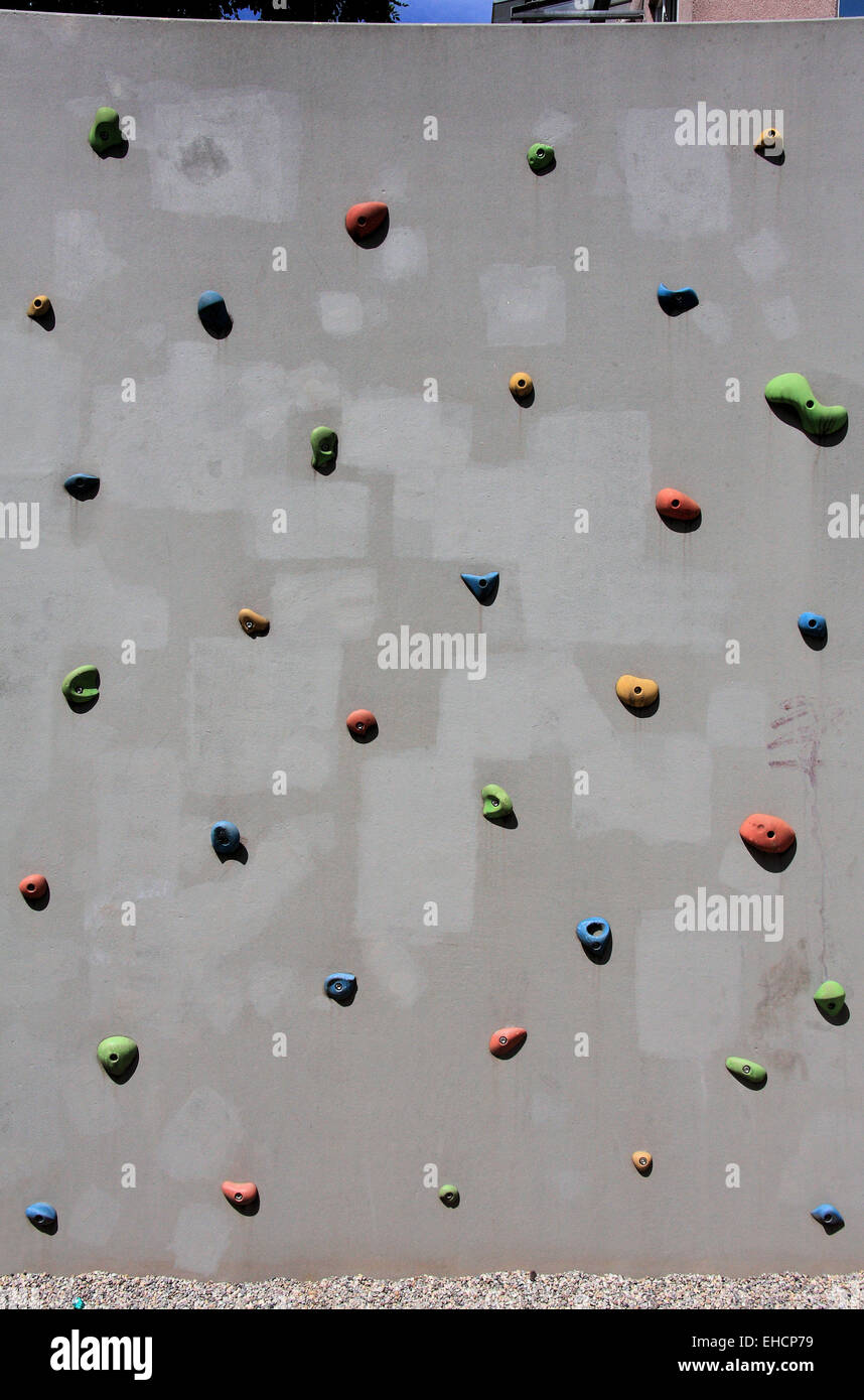 Climbing wall Stock Photo