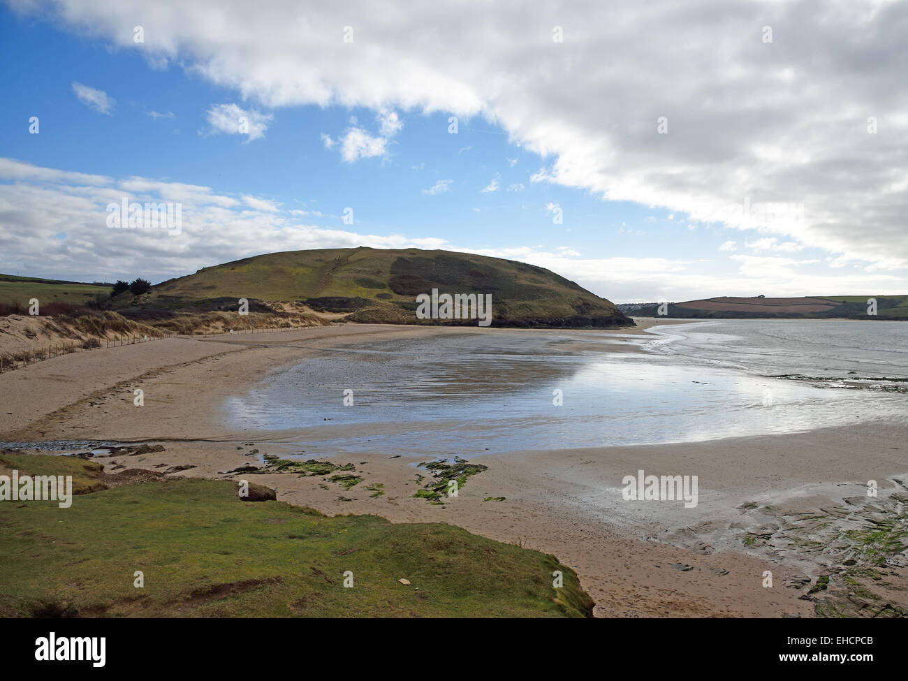 Daymer Bay, a surfing beach on the River Camel Estuary, near Padstow
