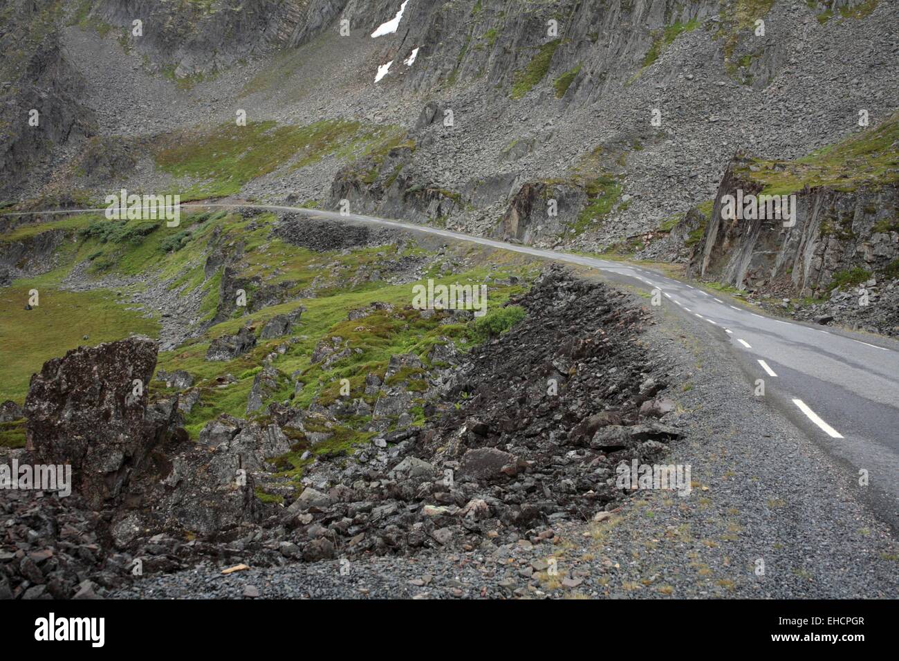 Road in arctic Norway Stock Photo