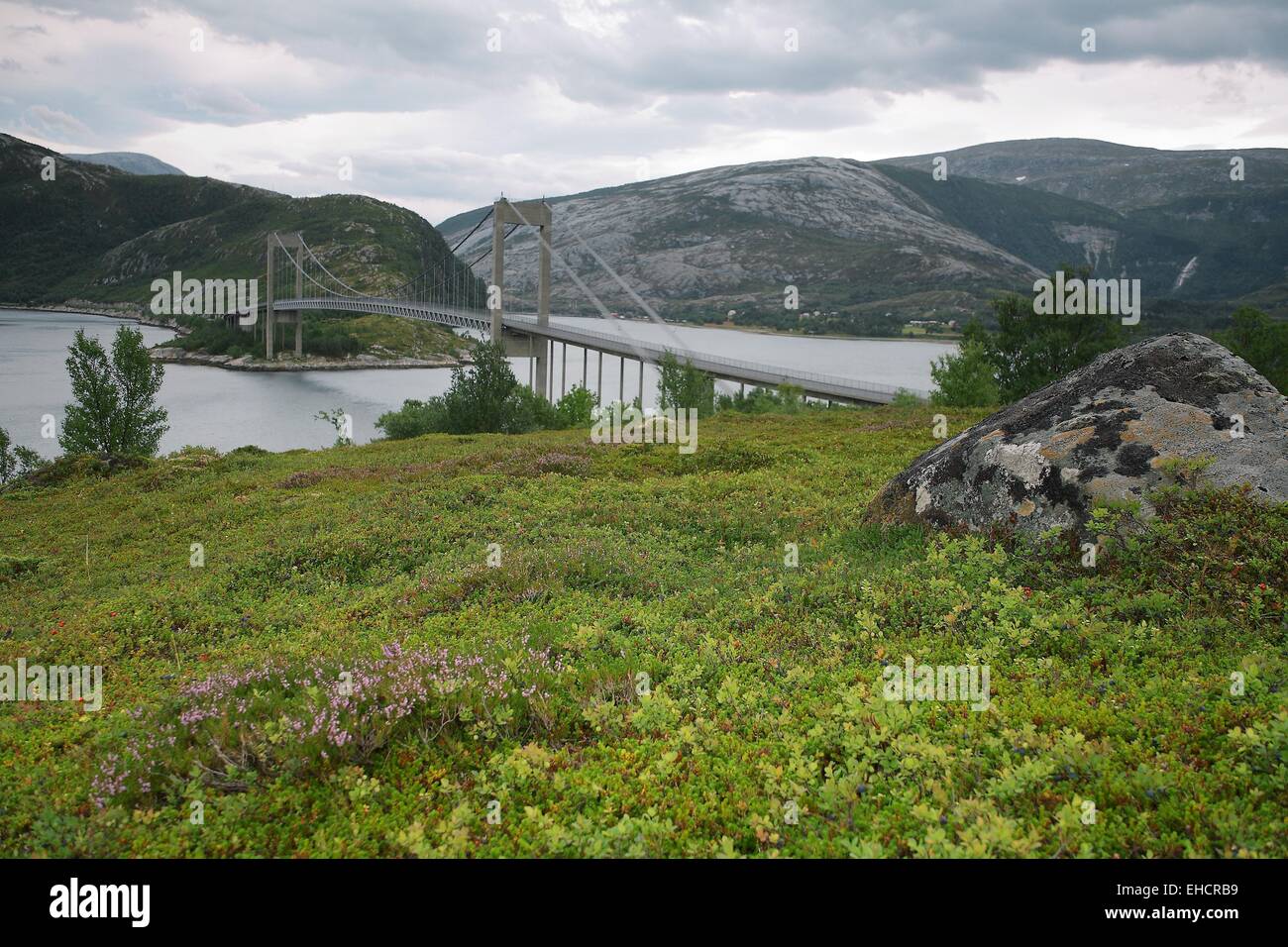 Bridge in Northern Norway Stock Photo