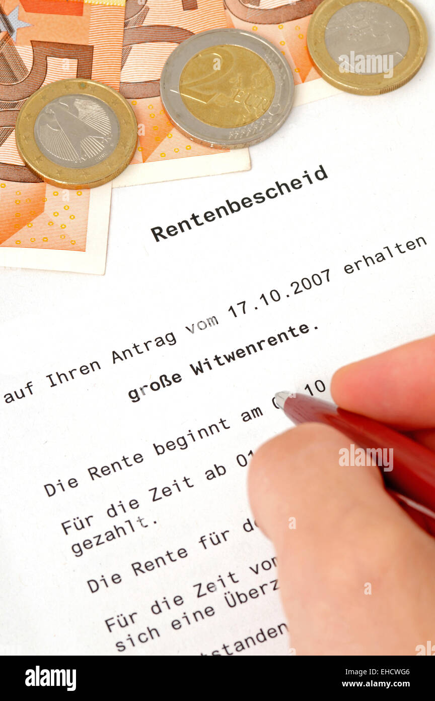Pension Approval Certificate Stock Photo 79574102 Alamy