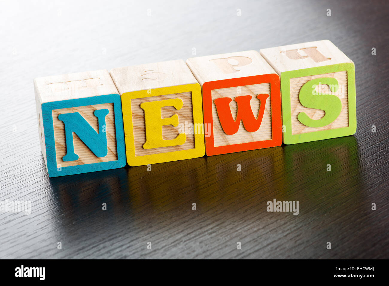 Spelling the Word News Stock Photo