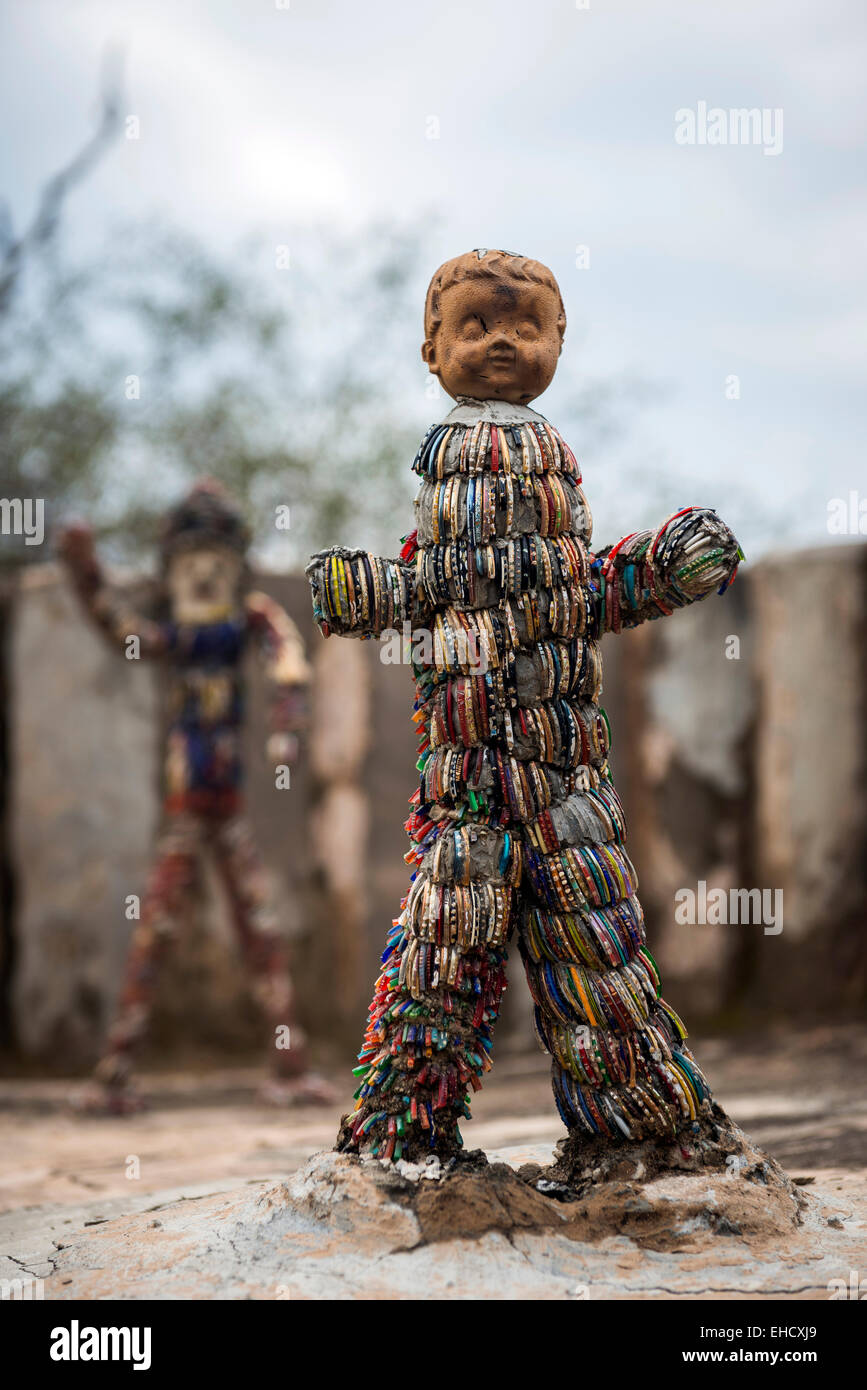 Nek Chand Rock Garden in Chandigarh, Punjab, India Stock Photo