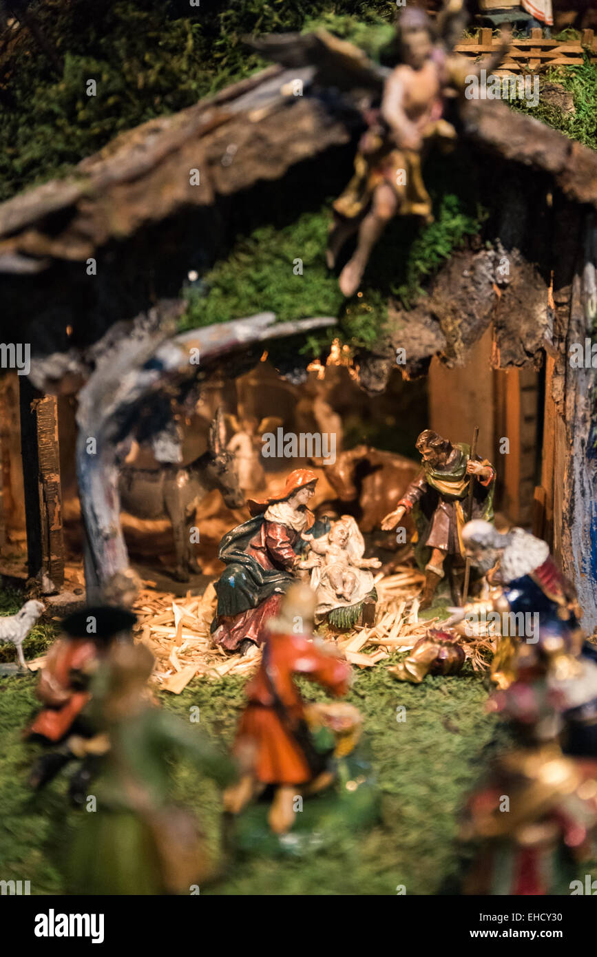 Traditional christmas crib Stock Photo Alamy