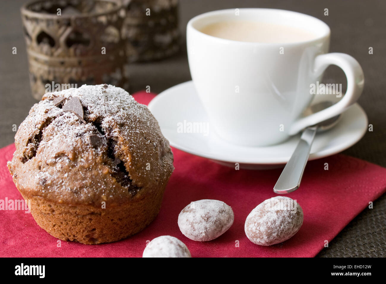 Muffin mit Tasse - Muffin with Cup Stock Photo