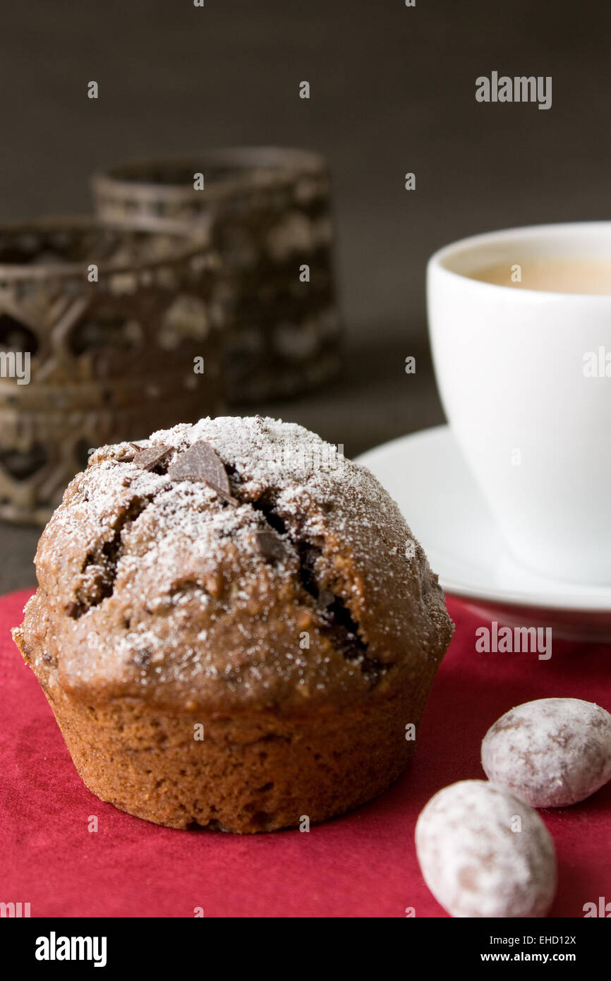 Muffin mit Tasse - Muffin with cup Stock Photo