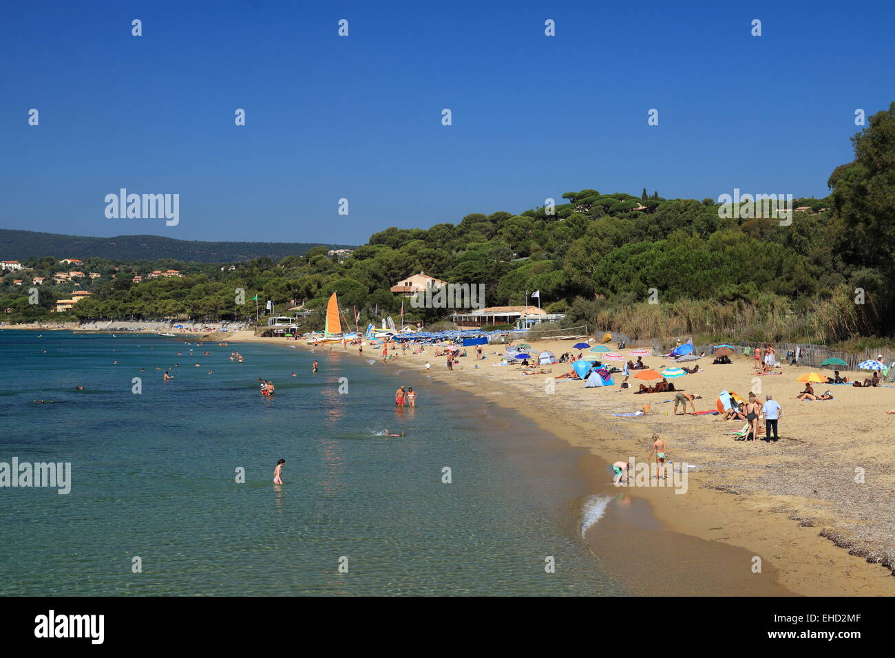 Natural beaches in the Var department near La Croix Valmer. French Riviera. Stock Photo