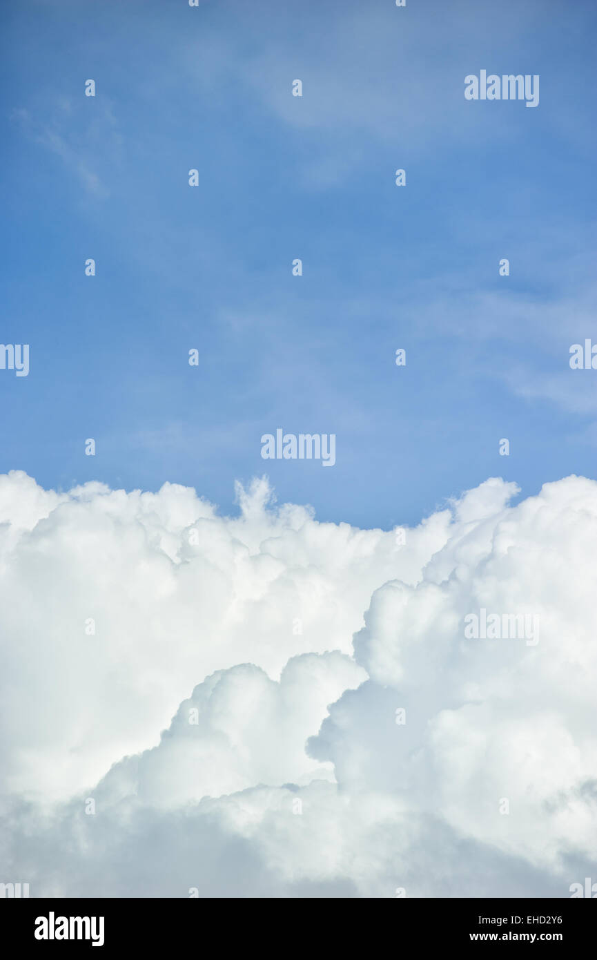 view of dynamic clouds in the blue sky Stock Photo