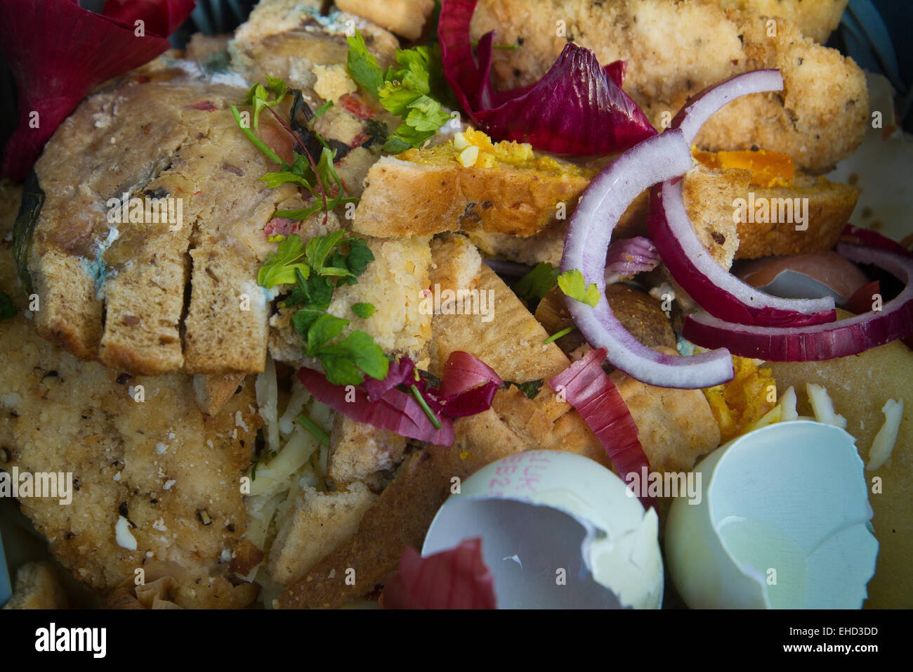 food waste in recycling caddy Stock Photo Alamy