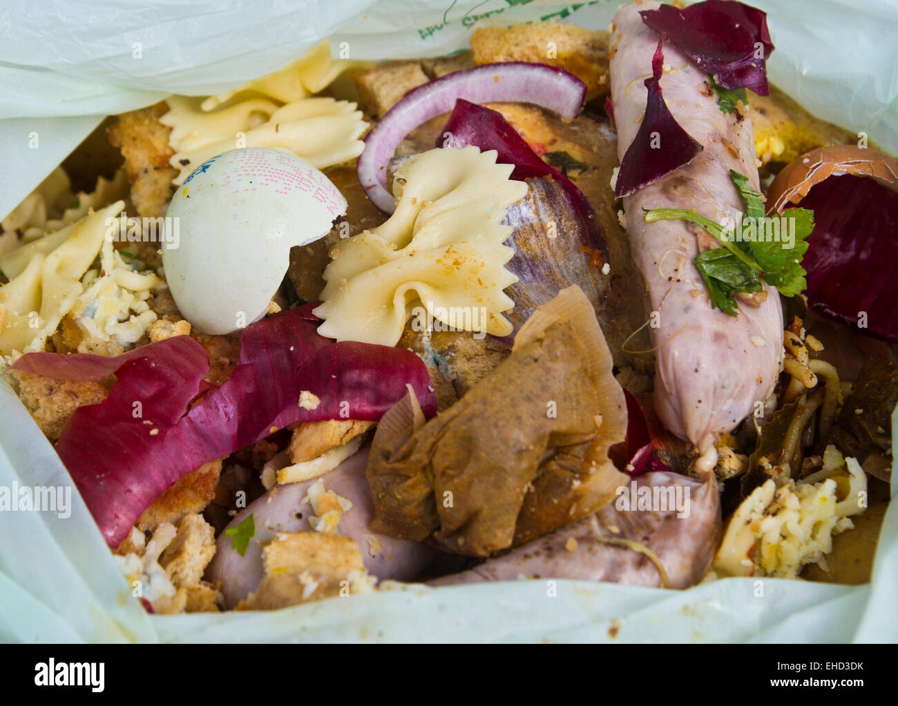 food waste in recycling caddy Stock Photo Alamy