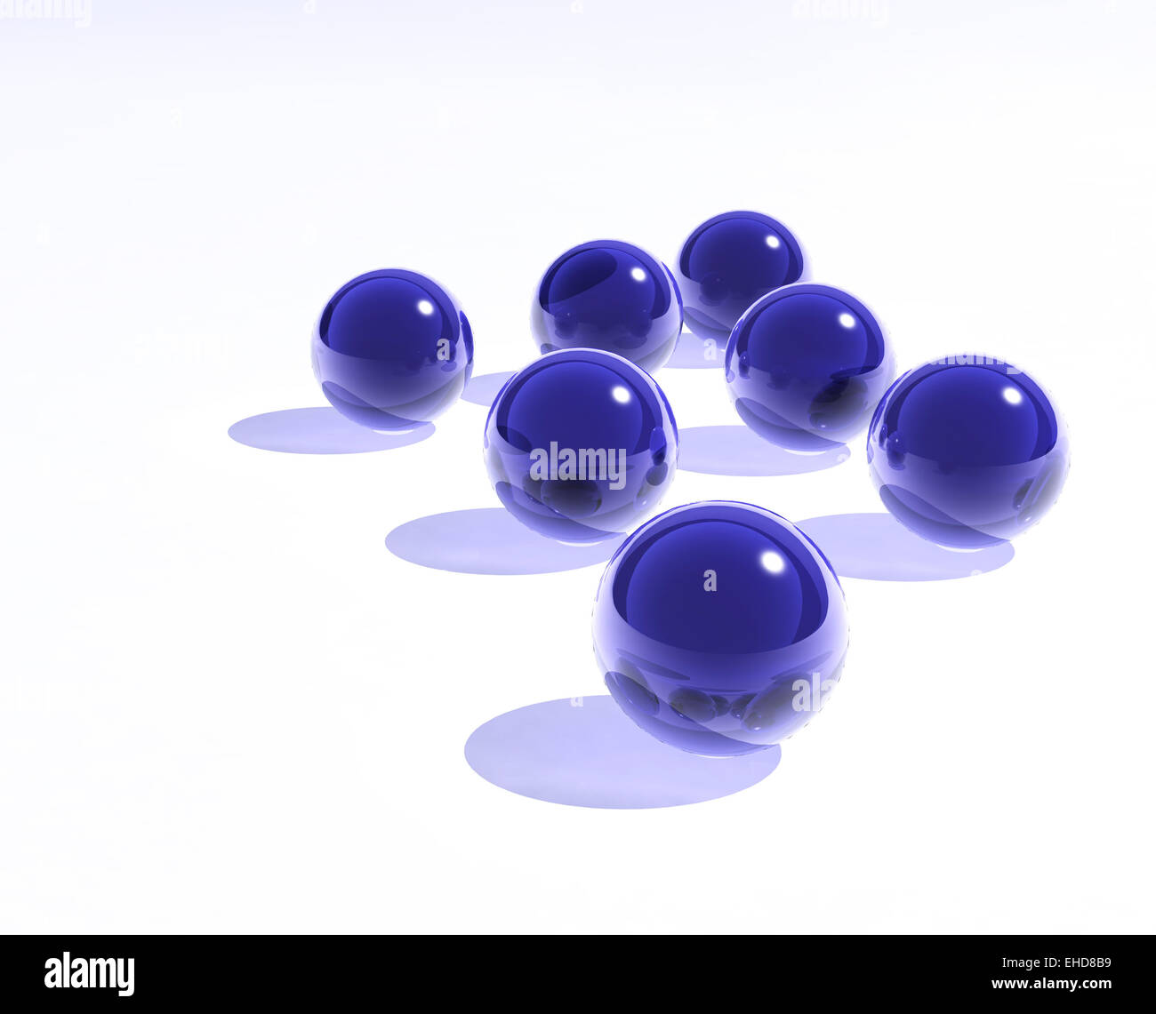 blue glass spheres Stock Photo - Alamy