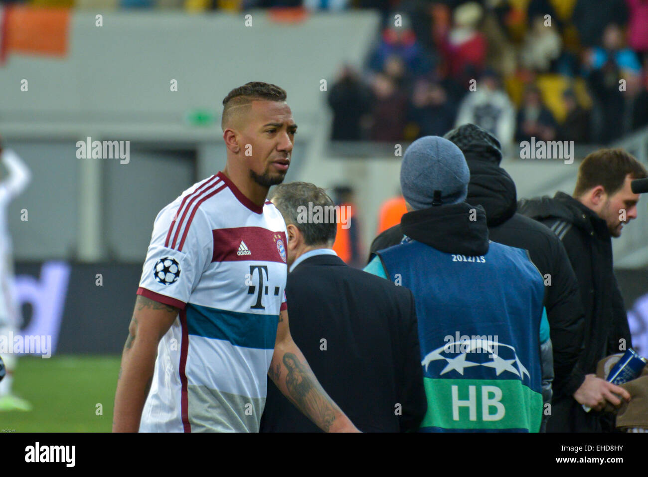 Jérôme Boateng after the match between FC Shakhtar Donetsk vs FC Bayern München. UEFA Champions League. Stock Photo