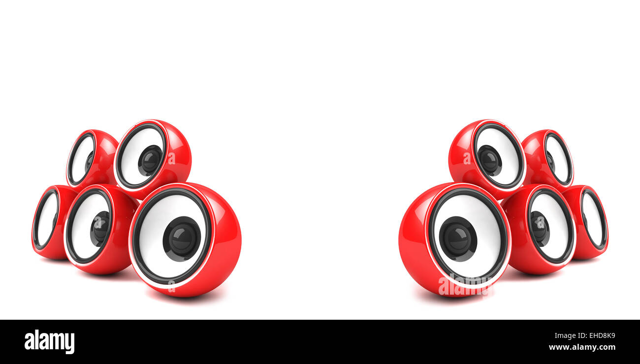red stylish audio system Stock Photo Alamy