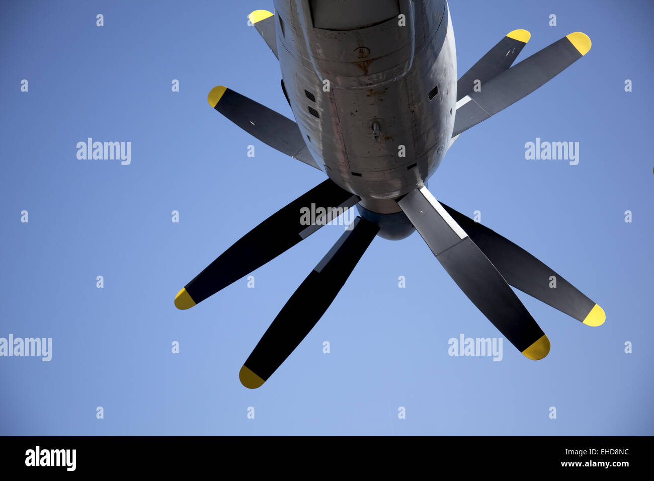 AN-22 turboprop motor Stock Photo